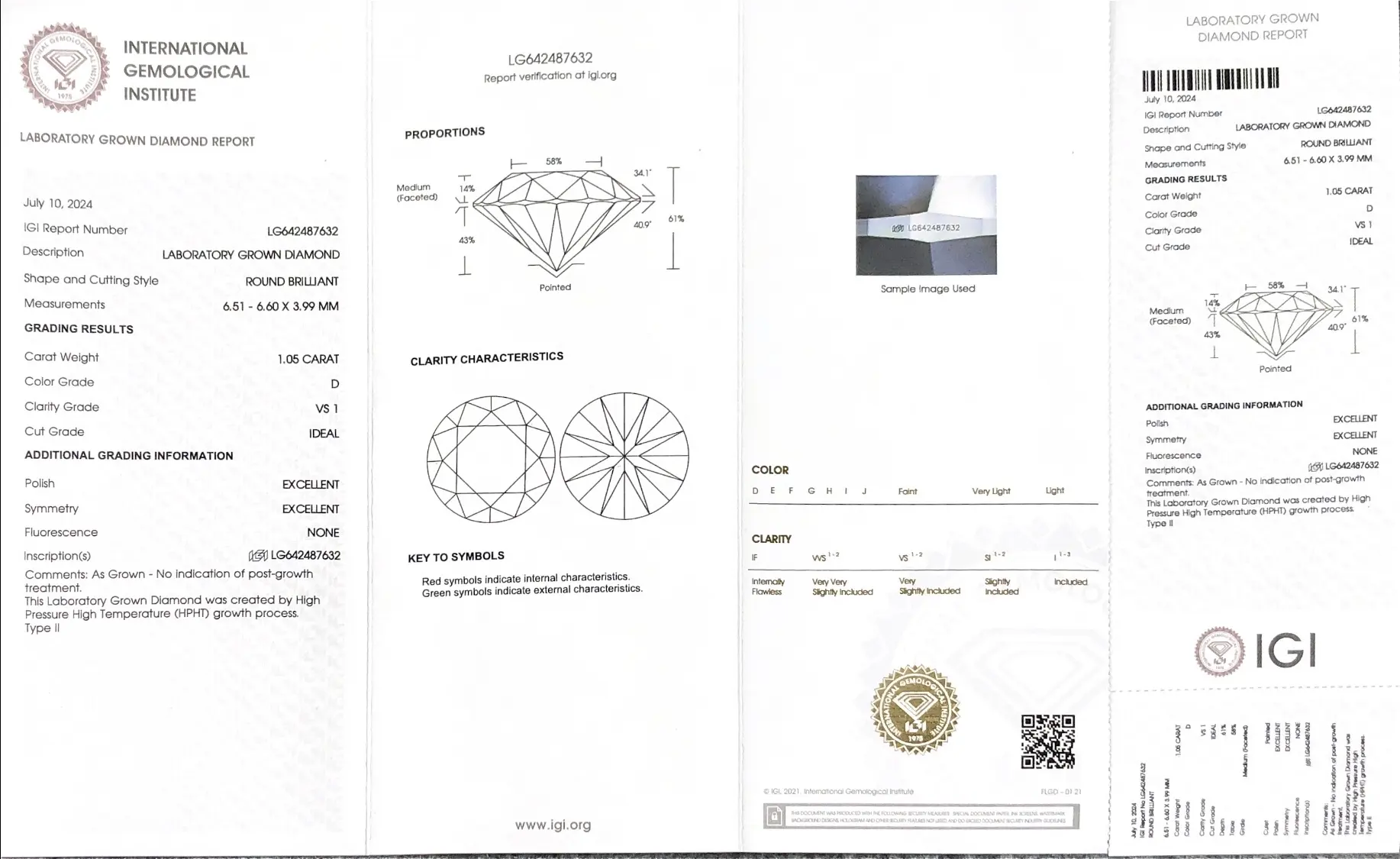 2.5ct Round Lab Grown Diamond - IGI Certified 4
