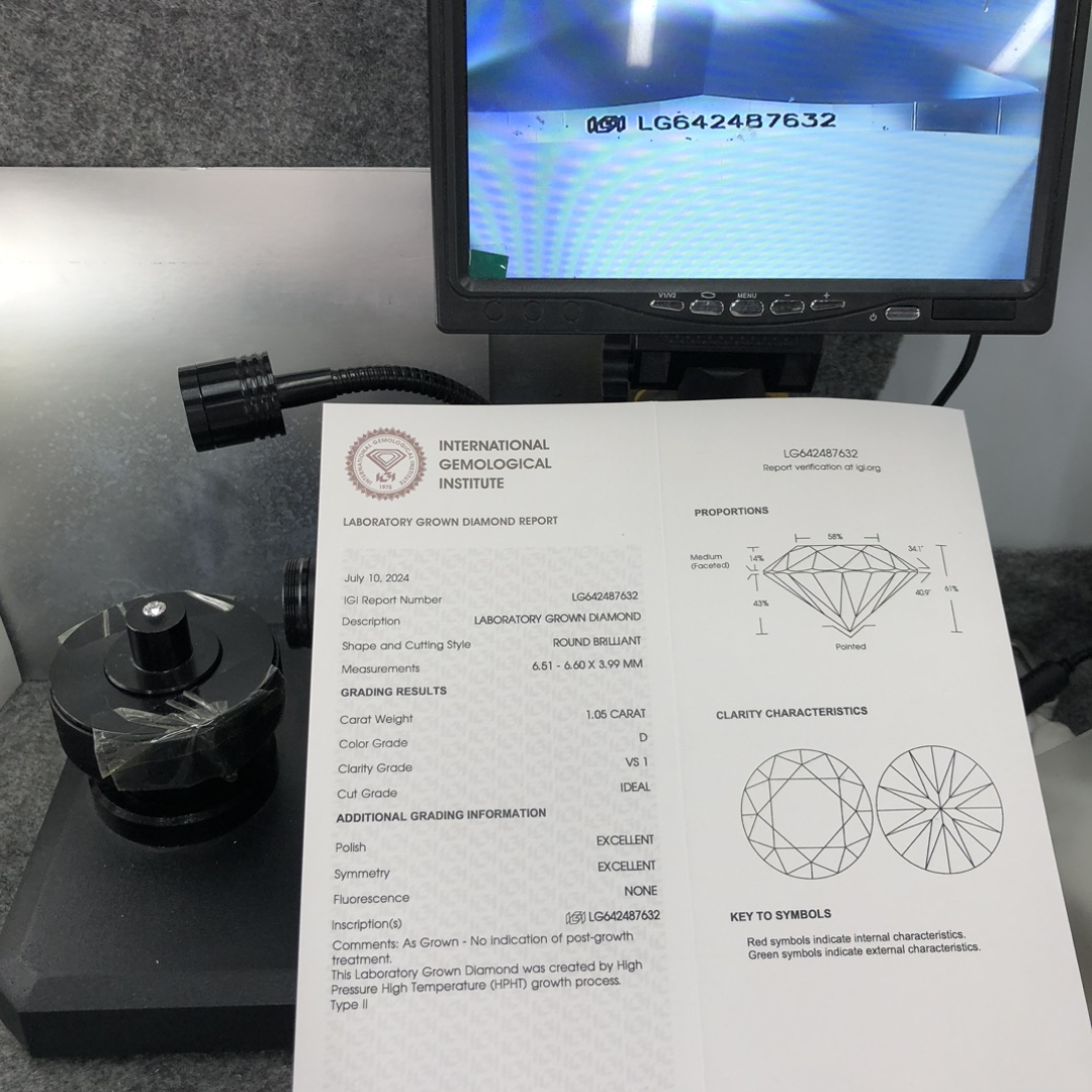2.5ct nga Round Lab Grown Diamond - IGI Certified 11