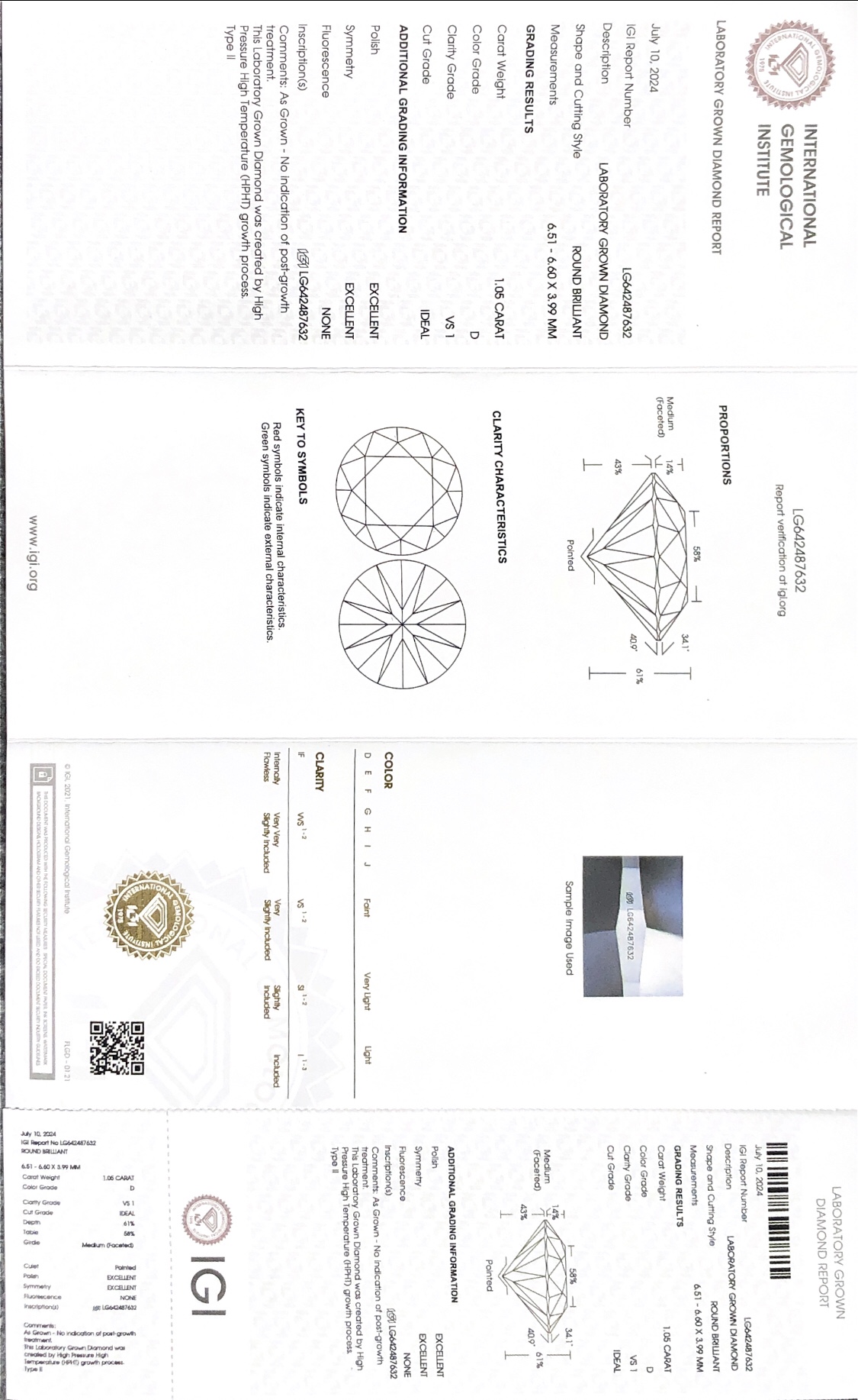 2.5ct nga Round Lab Grown Diamond - IGI Certified 7