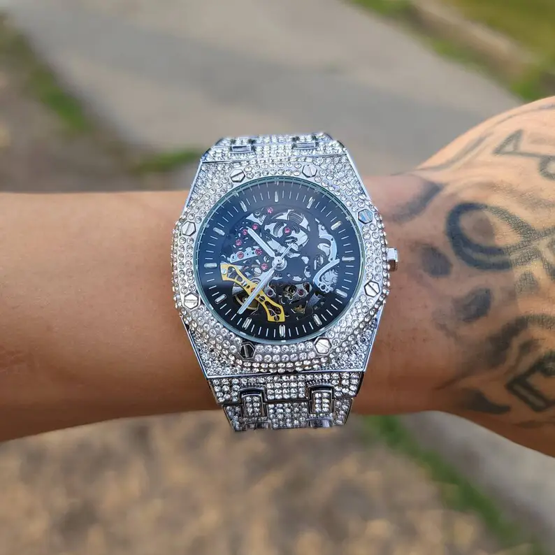 Gioielli Messi - VVS1 Moissanite Diamond Watch Mens Hip Hop Moissanite orologio Moissanite 1