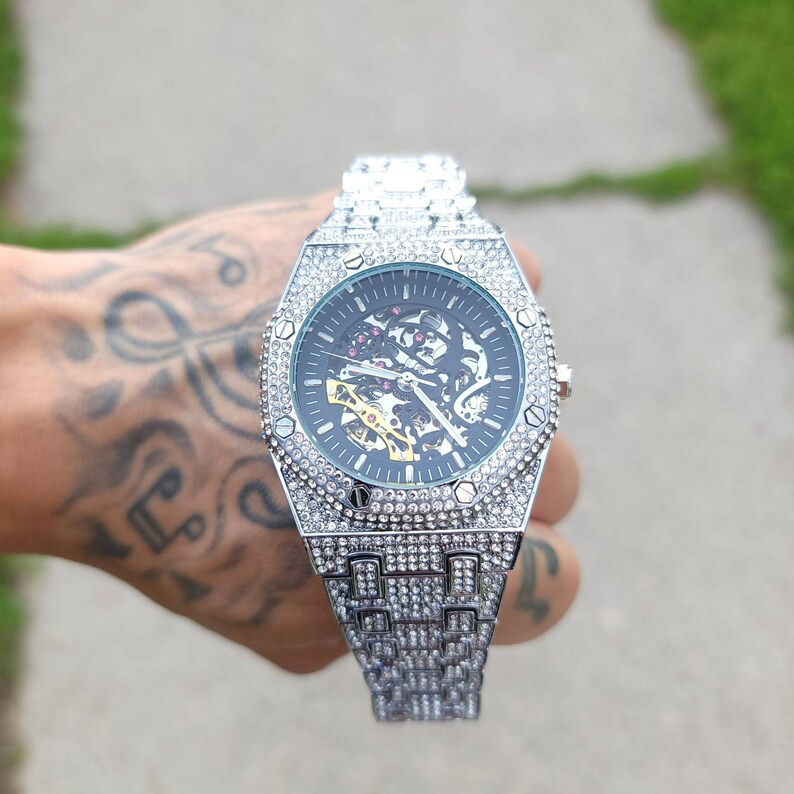 Messi Jewelry - vvs1 moissanite diamond watch mens hip hop moissanite watch Moissanite Watch 10