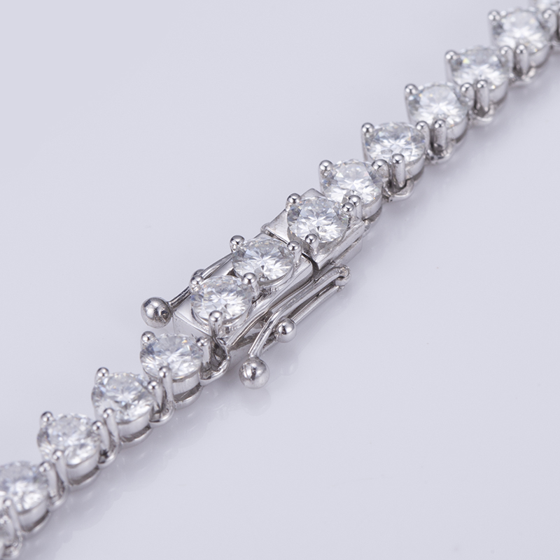 Messi Jewelry - MSN-501 3 Claw Setting Tennis Chains 18k 14k 10K Gold Jewelry Moissanite Diamond Tennis Necklace Tennis Bracelet & Necklace 11