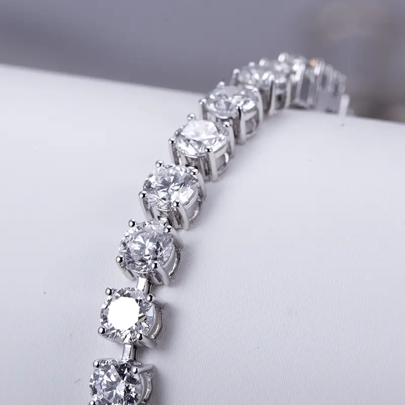MSB-542 Personalizzazione da 15ct laboratorio rotondo coltivato Diamond Tennis Bracciale 1