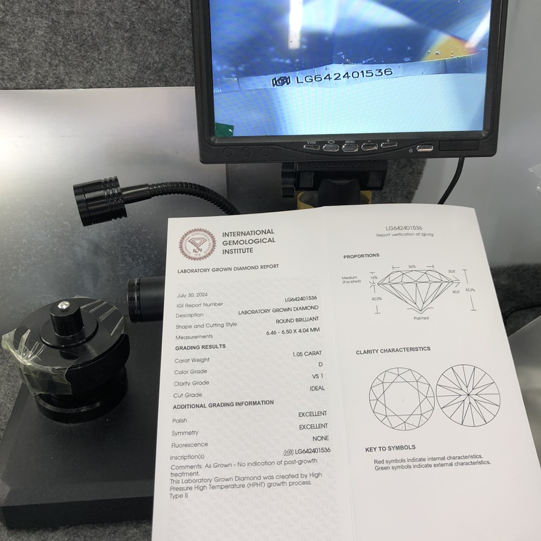 IGI Round 1.06carat D VS1 ID EX EX Lab Diamond para sa Halloween 11