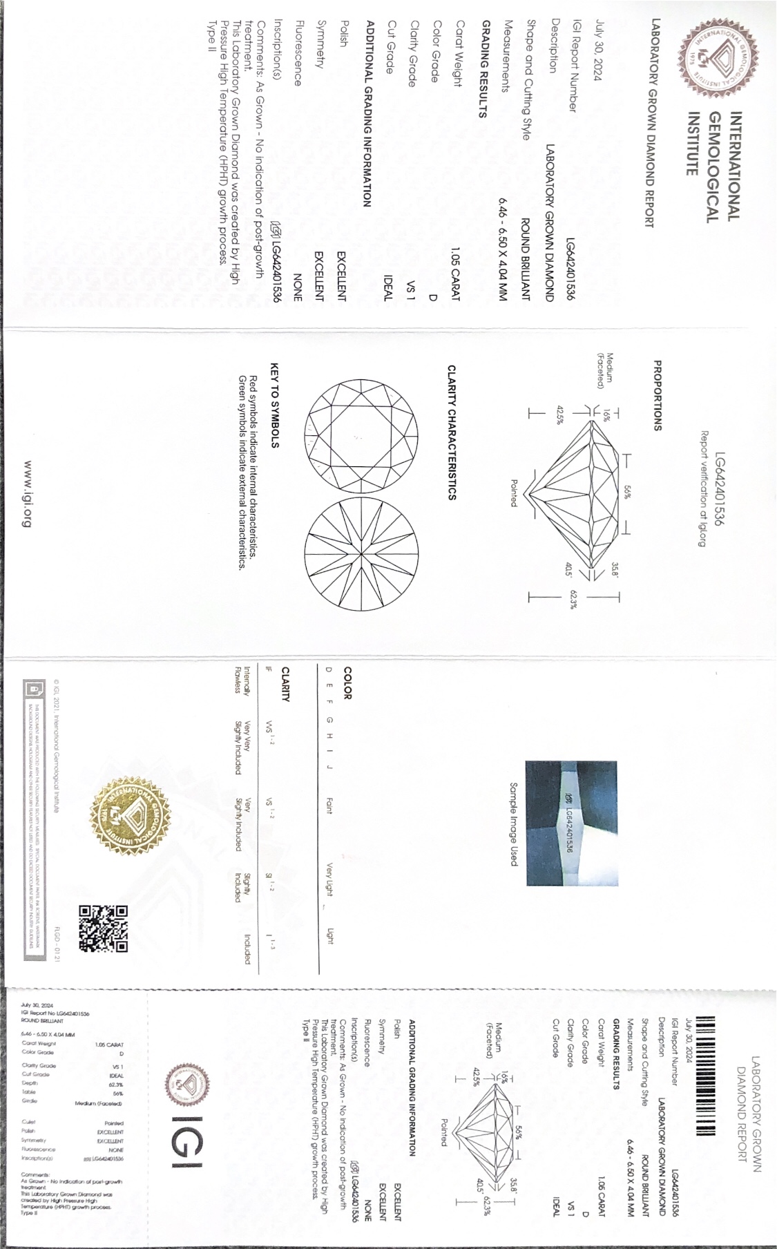 IGI Round 1.06carat D VS1 ID EX EX Lab Diamond para sa Halloween 7
