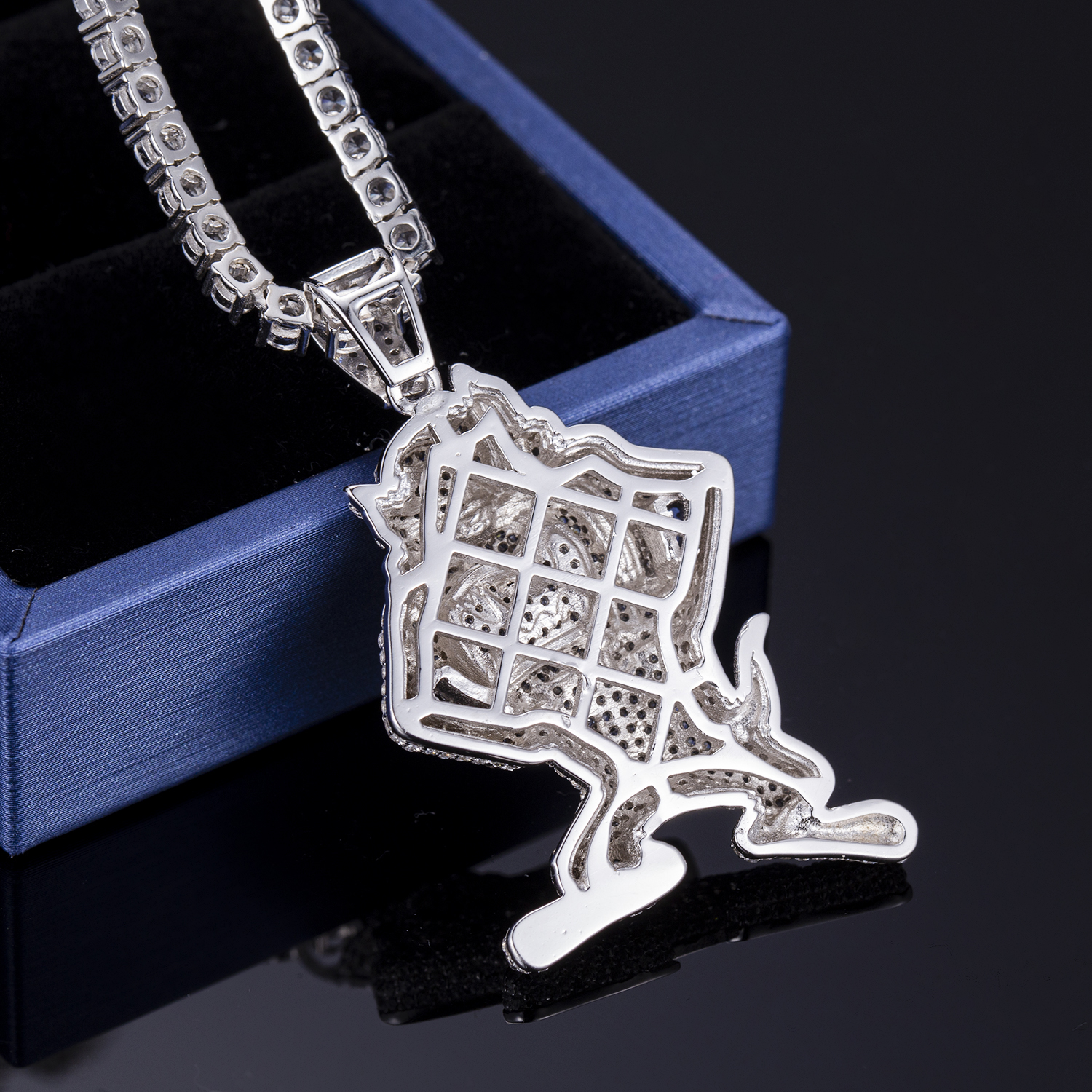 Messi Alahas - Messi Alahas hip hop cartoon cat pendant 925 sterling silver kwintas para sa mga lalaki Moissante Pendant 10