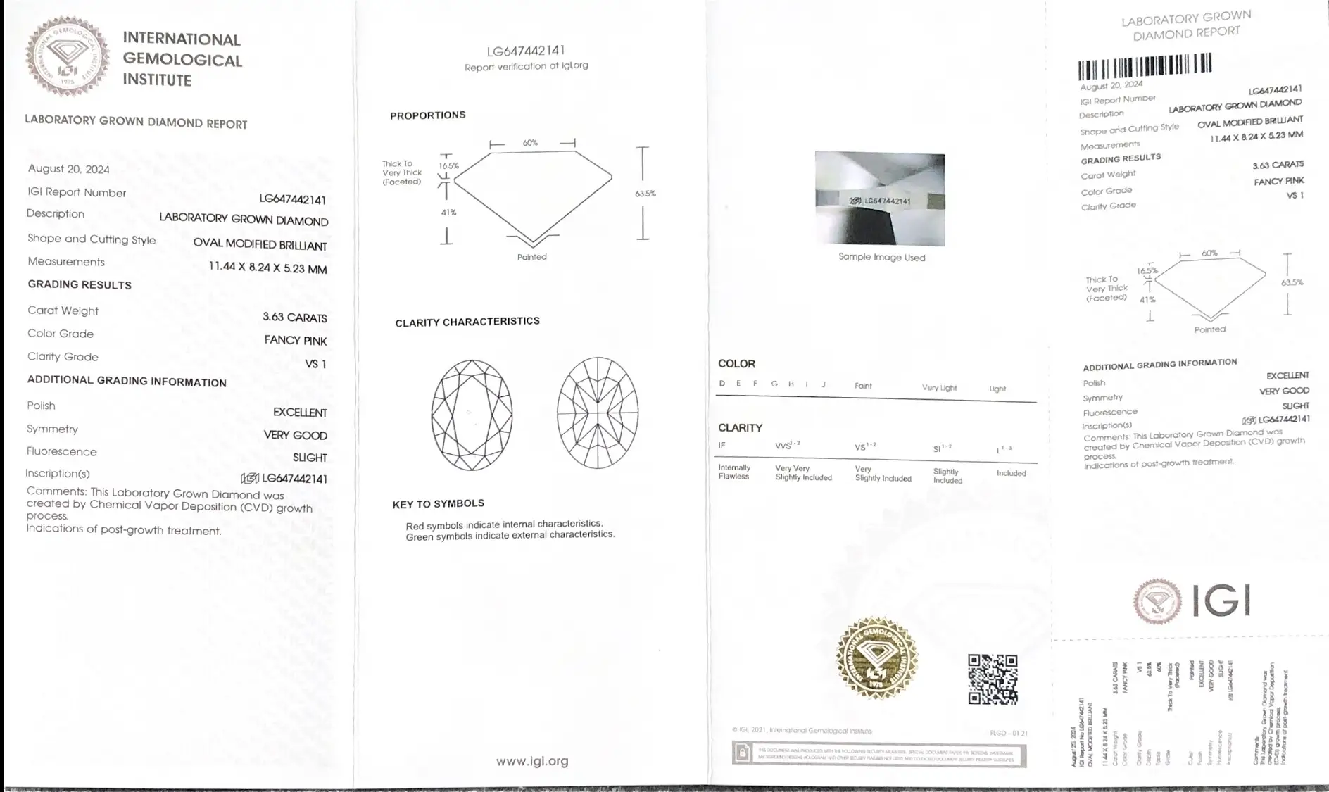 Messi Jewelry: 3.63ct Oval Lab Grown Diamond with IGI Certificate 3