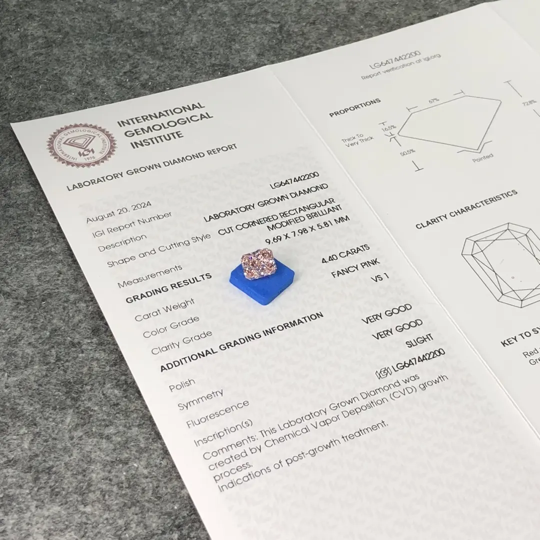 Radiant 4.40CT Lab Grown Diamond 5