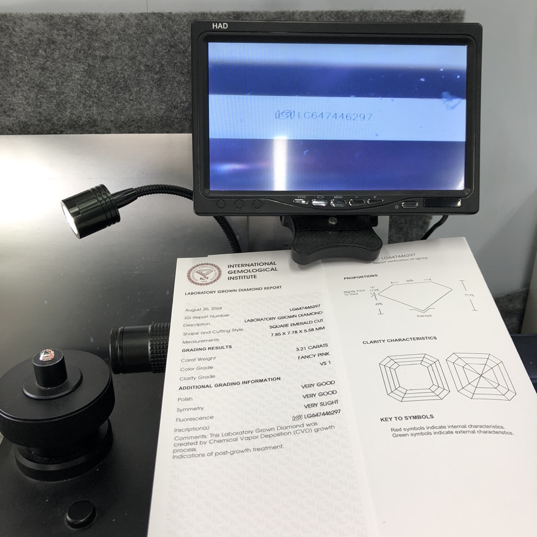 3.21CT Square Emerald Lab Grown Diamond with IGI Certificate 12