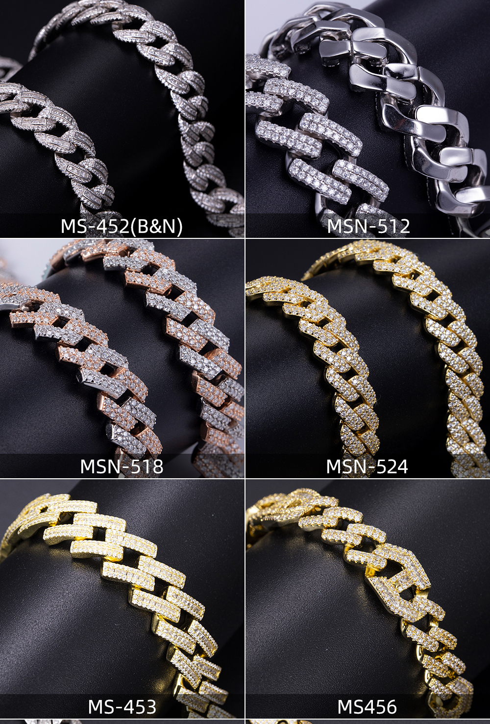 Messi Jewelry - Hip hop Jewelry Moissanite Cuban Necklace Ice Out 925 Sterling Silver Moissanite Cuban Link Chain Necklace 17