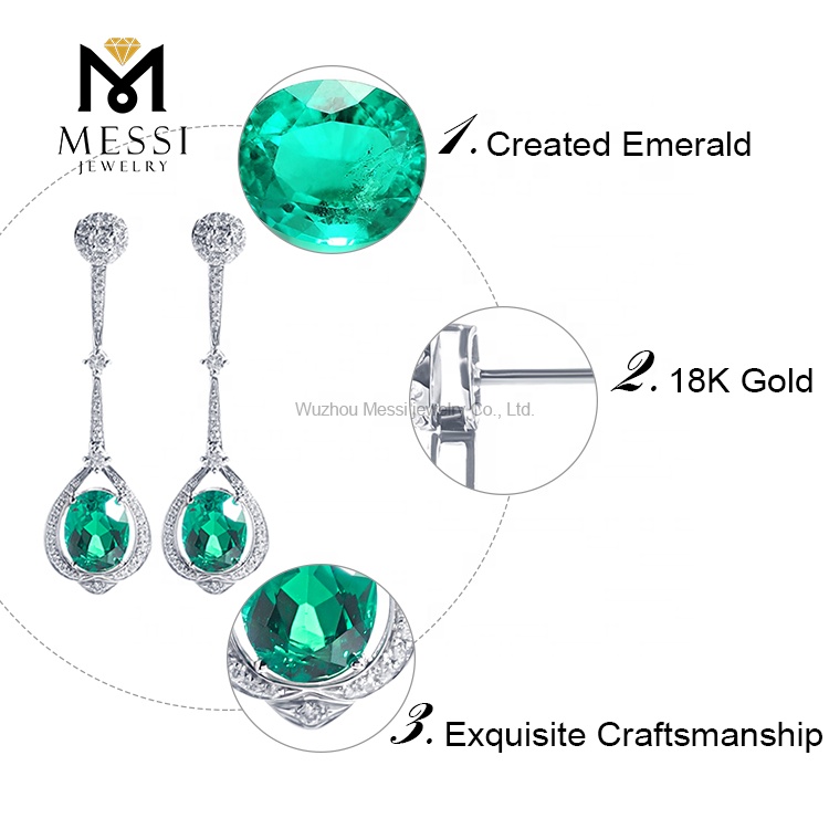 green stone earrings at Wholesale Prices | Messi Jewelry 10