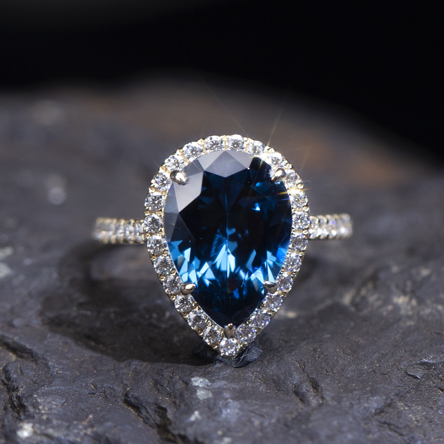 Messi Alahas - Messi Alahas MS-829 10k bulawan nga pear cut Spinel gemsstone engagement ring singsing nga klasiko nga istilo 16