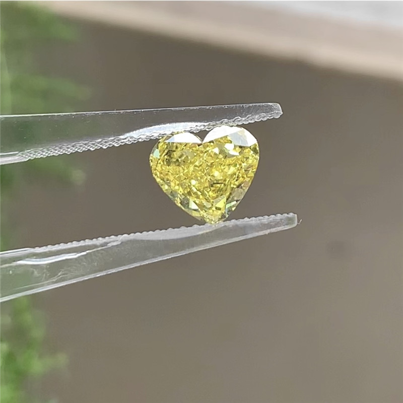 yellow heart lab grown diamond