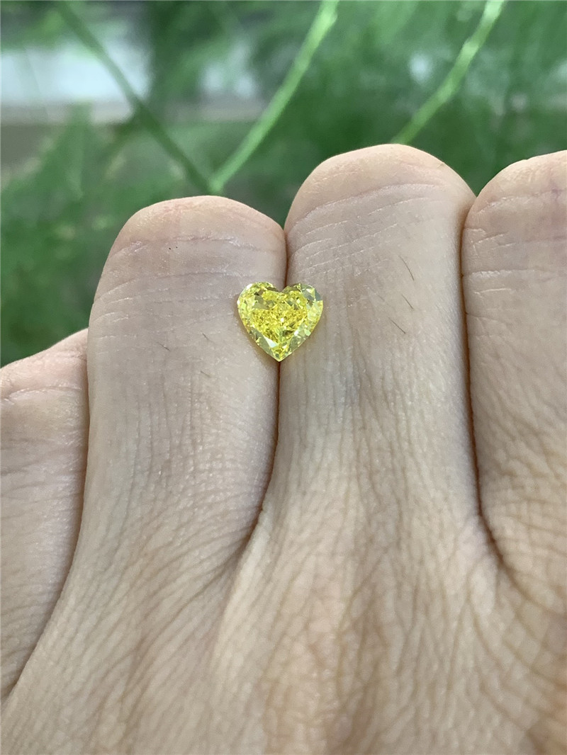 yellow heart lab diamond