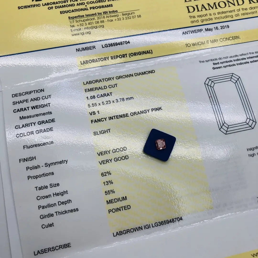 Custom pink lab grown diamond ring from China Manufacturer | Messi Jewelry 5