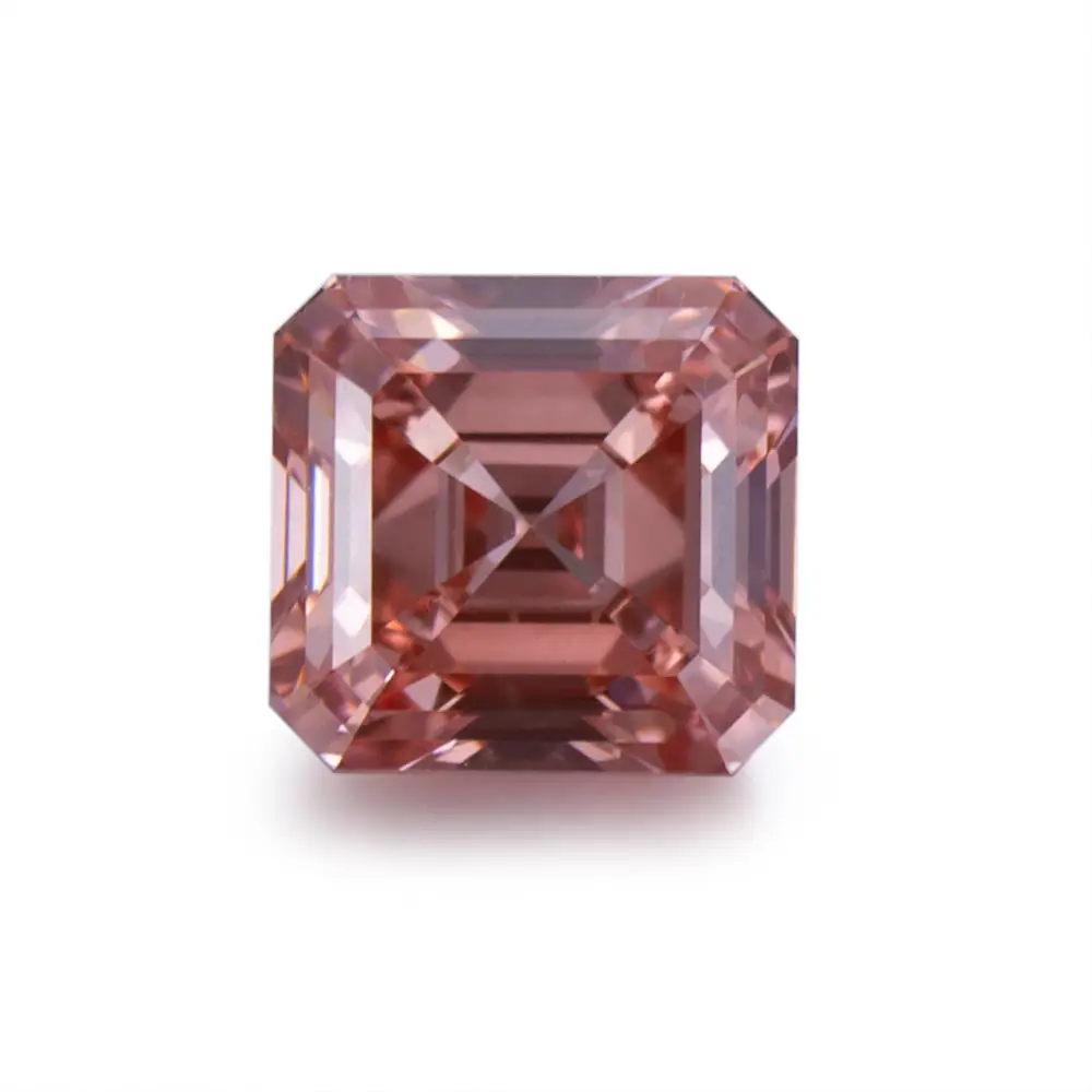 Gioielli Messi - smeraldo cvd fantasia intenso arancione rosa laboratorio coltivato rosa diamantato 1