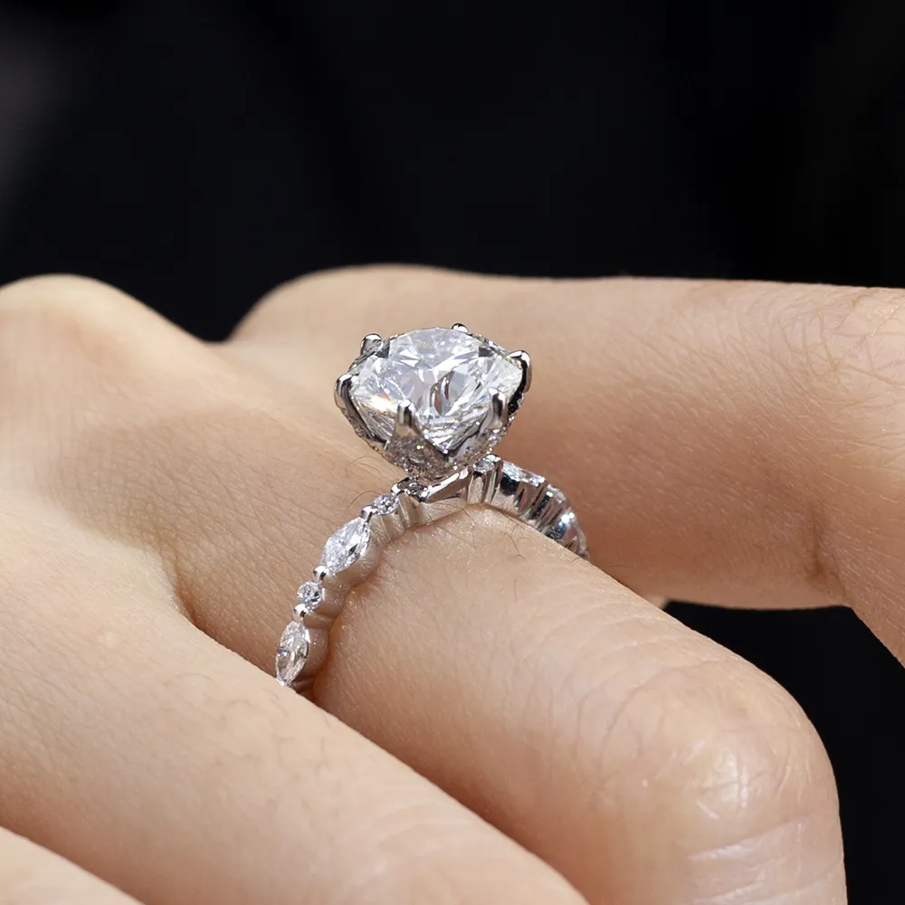 Classic Lab Generated Diamonds with Custom Services Birthday Gift 6