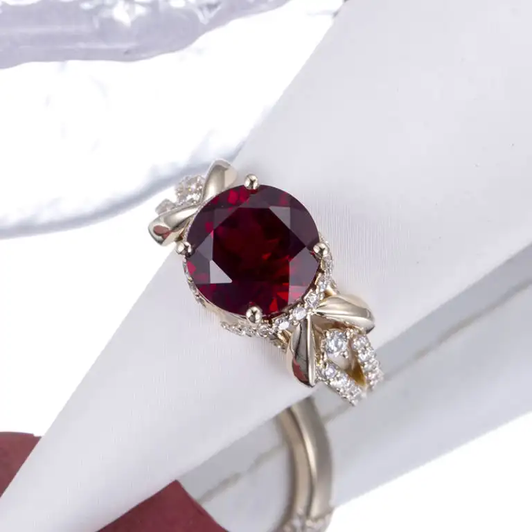 MSR-816 14K Ruby Def VVS-VS1 Anello di diamanti da laboratorio per diserbo -iessi gioielli 1