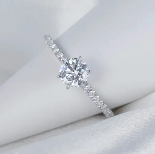 MSR-689 Laboratorio de oro blanco de 14k Grow Diamond Wedding Ring-Messi Jewelry 1
