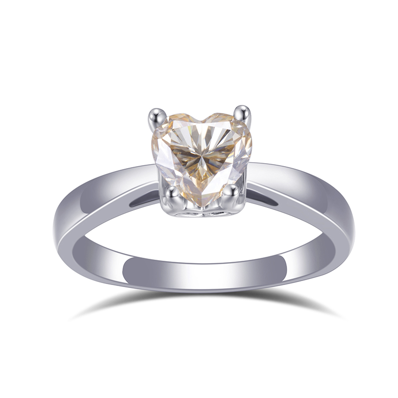 Barang Kemas Messi - Barang Kemas Messi MSR-542 925 Perak Champagne Cincin Pertunangan Perkahwinan Wanita Moissanite Cincin 8