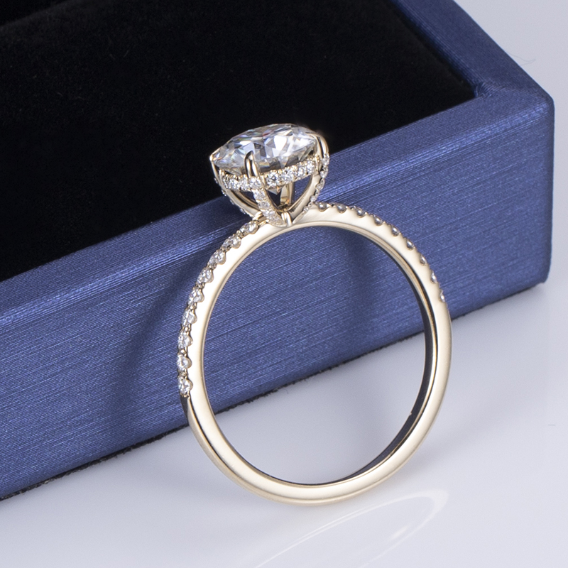 Barang Kemas Messi - Permata Messi MS-556 14k Barang Kemas Emas Cantik 1Ct DEF Moissanite Cincin Cincin Wanita Perkahwinan 11