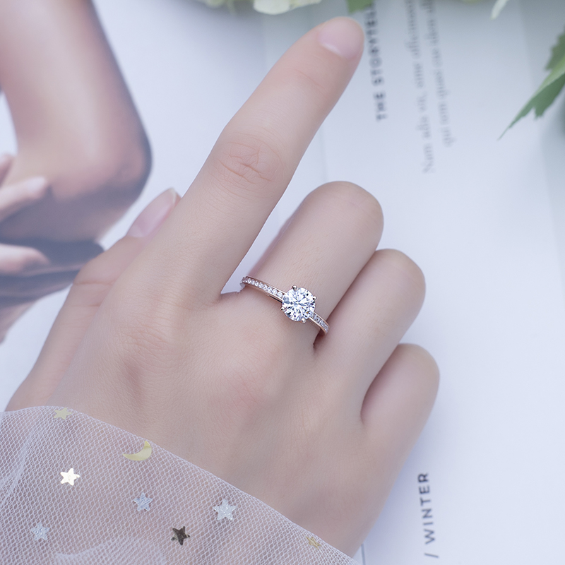 Messi Jewelry - Messi Gems MS-626 1Ct DEF Moissanite Women dainty gold jewelry Rings 12