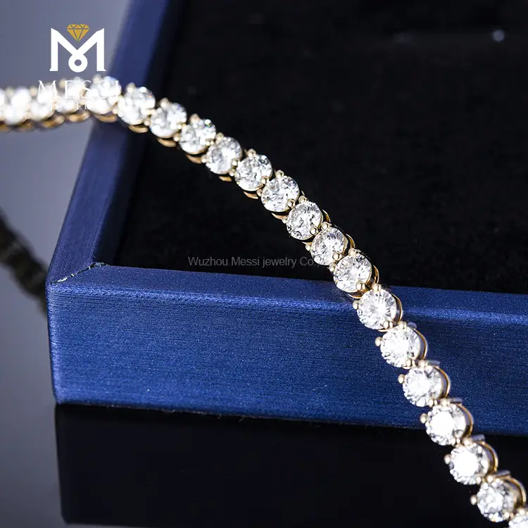 Gioielli Messi all'ingrosso MS-307GH SI 10K 14K 18K Gold Lab Gold Diamond Chain Tennis Bracciale 1