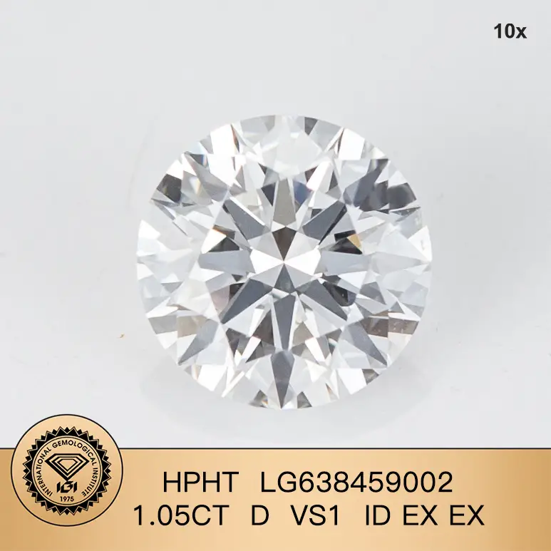 Diamond rotondo di qualità 1.05ct d vs1 ID ex HPHT LG638459002 | Gioielli Messi 1