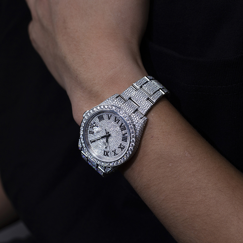 Messi Jewelry - Iced Out Noble Moissanite Diamond Watch Customized Moissanite Watch 16