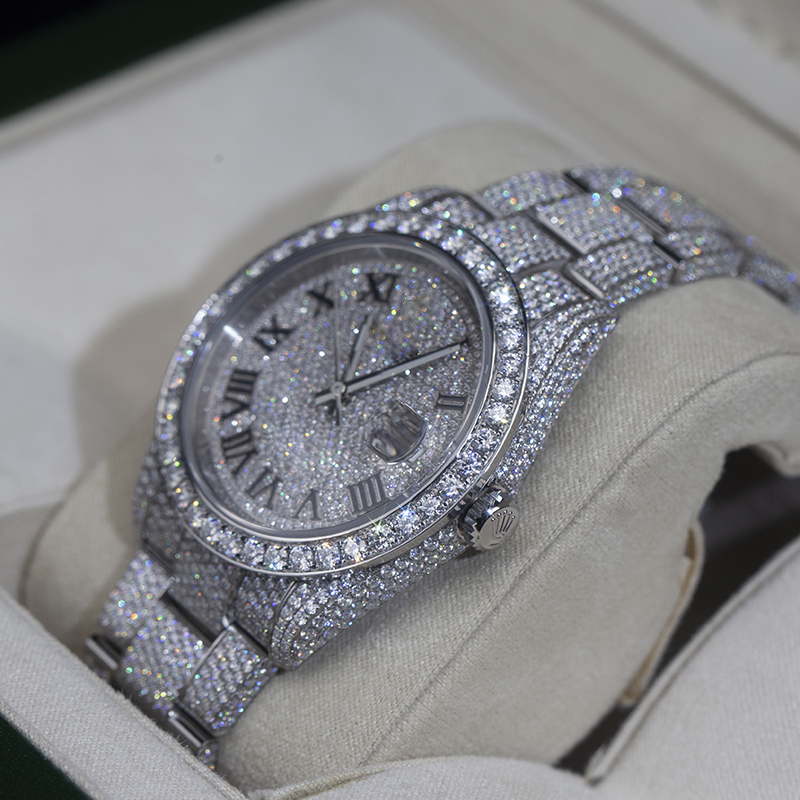 Messi Jewelry - Iced Out Noble Moissanite Diamond Watch Customized Moissanite Watch 11