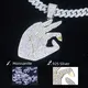 925 Silver HipHop Gold Plated Pendant with Moissanite Diamond 7