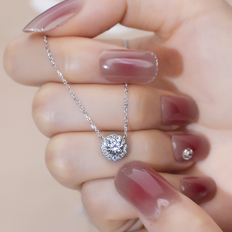 메시 보석 - MSN -608 화이트 골드 패션 보석 목걸이 실험실 성장 다이아몬드 목걸이 10K 14K 18K 골드 목걸이 목걸이 11