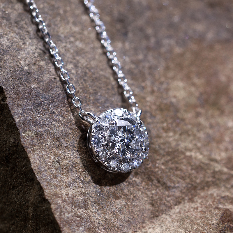 메시 보석 - MSN -608 화이트 골드 패션 보석 목걸이 실험실 성장 다이아몬드 목걸이 10K 14K 18K 골드 목걸이 목걸이 15