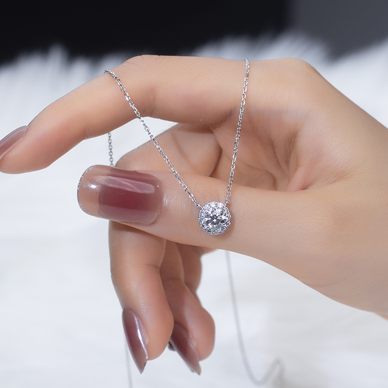메시 보석 - MSN -608 화이트 골드 패션 보석 목걸이 실험실 성장 다이아몬드 목걸이 10K 14K 18K 골드 목걸이 목걸이 8