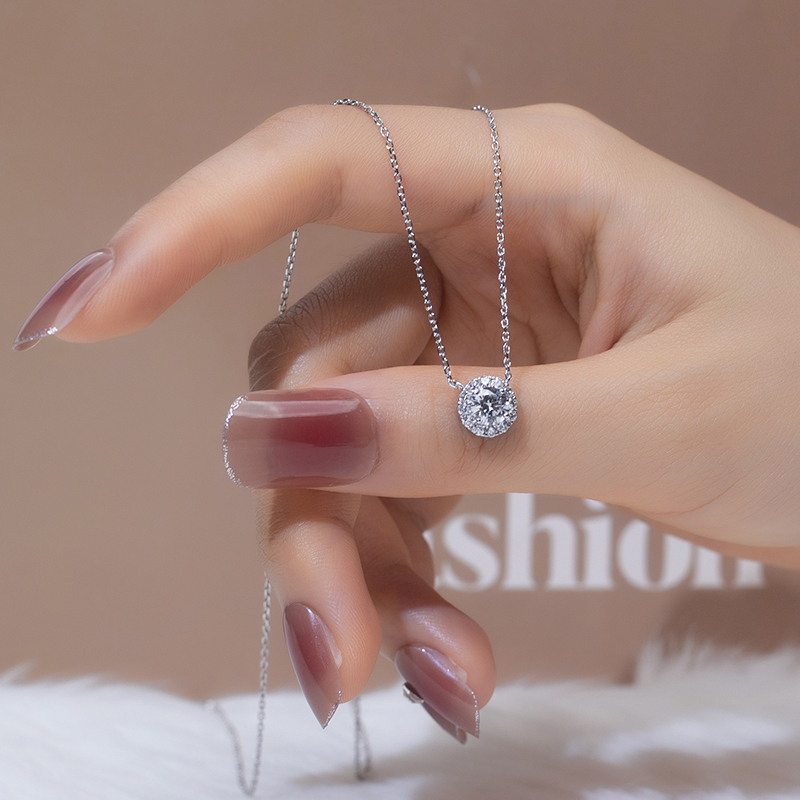 메시 보석 - MSN -608 화이트 골드 패션 보석 목걸이 실험실 성장 다이아몬드 목걸이 10K 14K 18K 골드 목걸이 목걸이 9