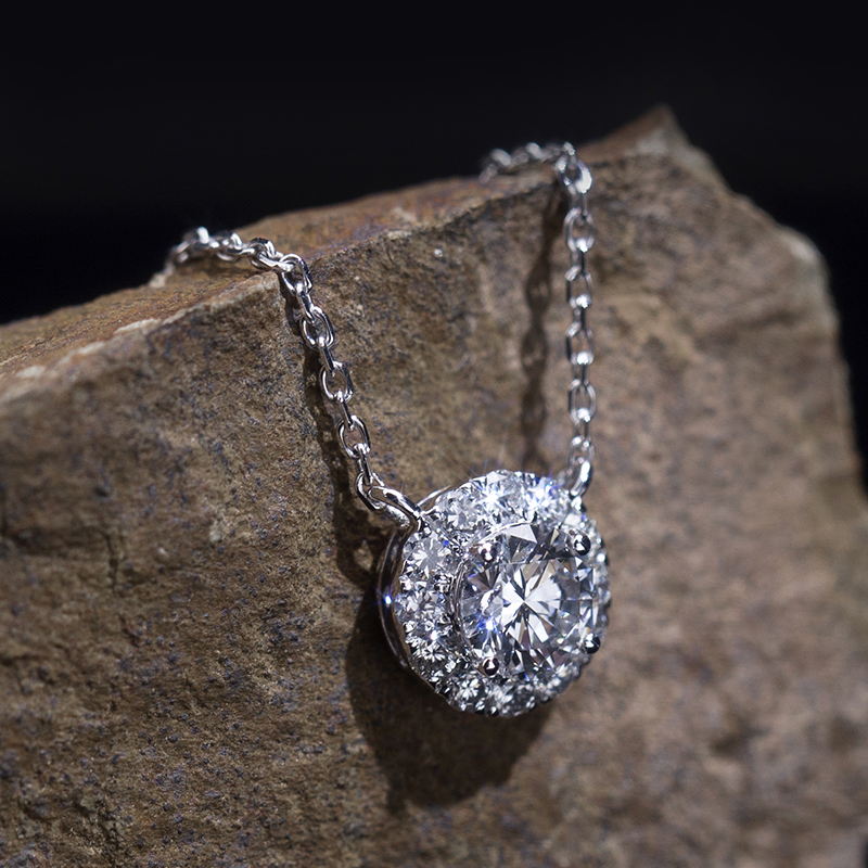 메시 보석 - MSN -608 화이트 골드 패션 보석 목걸이 실험실 성장 다이아몬드 목걸이 10K 14K 18K 골드 목걸이 목걸이 13