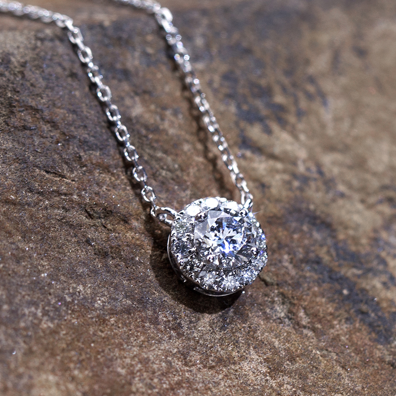 메시 보석 - MSN -608 화이트 골드 패션 보석 목걸이 실험실 성장 다이아몬드 목걸이 10K 14K 18K 골드 목걸이 목걸이 14