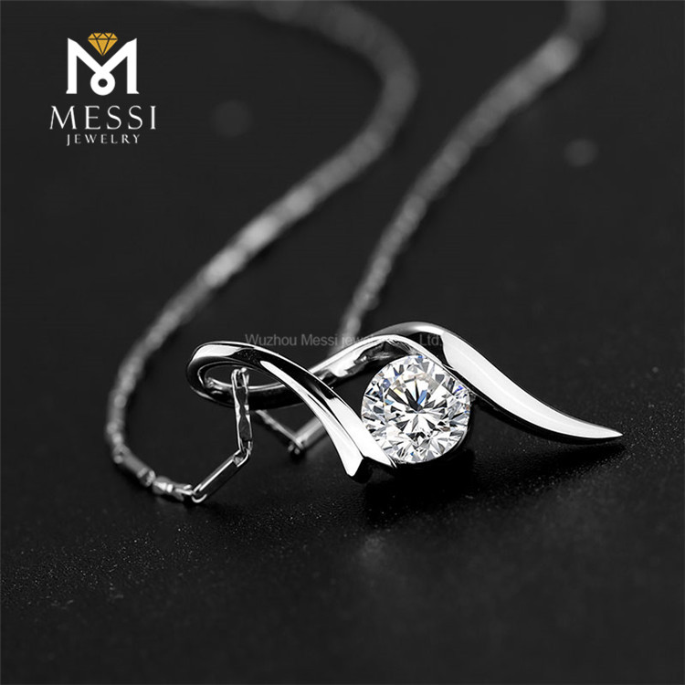 Messi Jewelry - Messi Jewelry White Gold 10k 14k 18k Colares Pingente Jóias Laboratório de Jóias de Jóias de Diamante Colares de Jóias 12