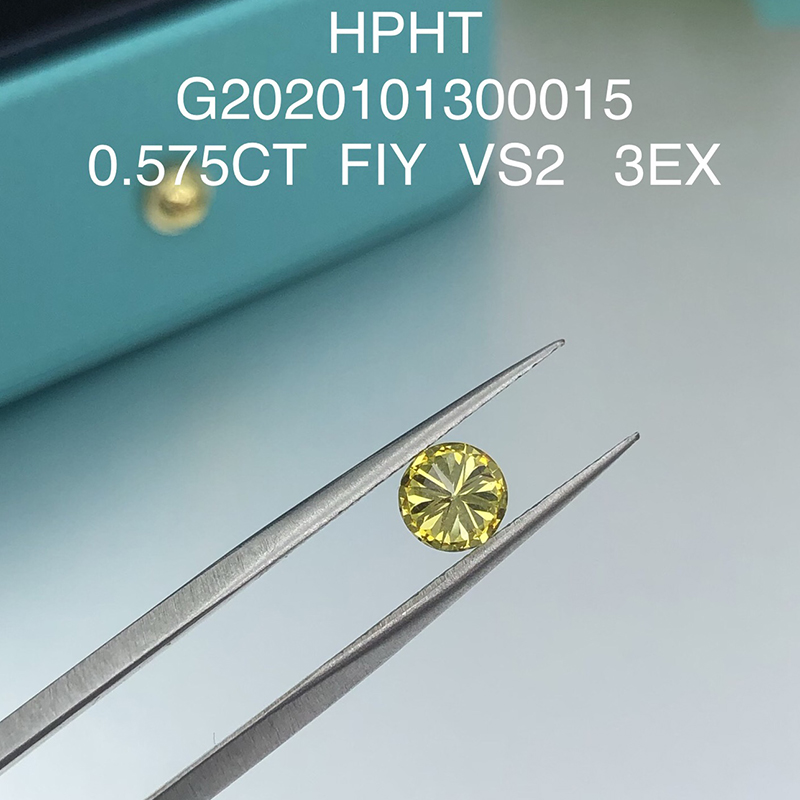 Messi Jewelry - Wholesale Round VS VVS SI Synthetic Diamond Fancy Yellow CVD HPHT Lab Grown Yellow Diamond Yellow 12