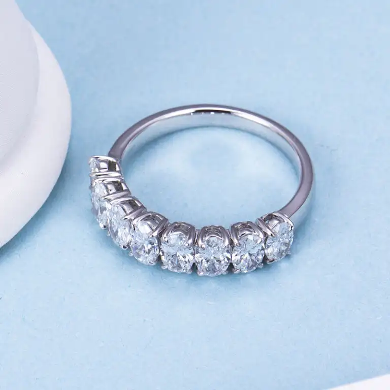MSR -788 18K White Gold Lab HPHT CVD Diamond Def vs Diamond Ring -Messi 1