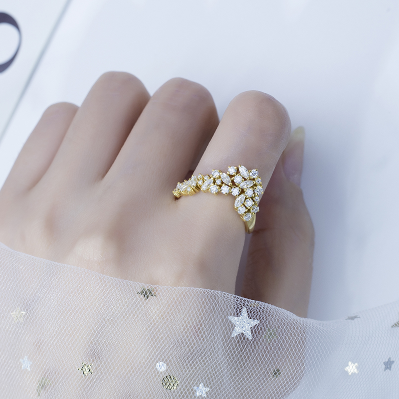 Messi Jewelry - Messi Jewelry 925 Sterling Silver 3.5X1.75mm Marquise Cut DEF Color Moissanite Diamond Ring For Women Rings 9