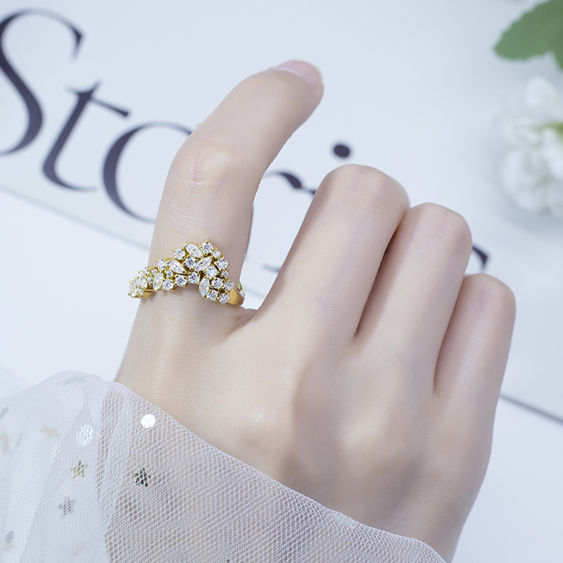 Messi Jewelry - Messi Jewelry 925 Sterling Silver 3.5X1.75mm Marquise Cut DEF Color Moissanite Diamond Ring For Women Rings 8