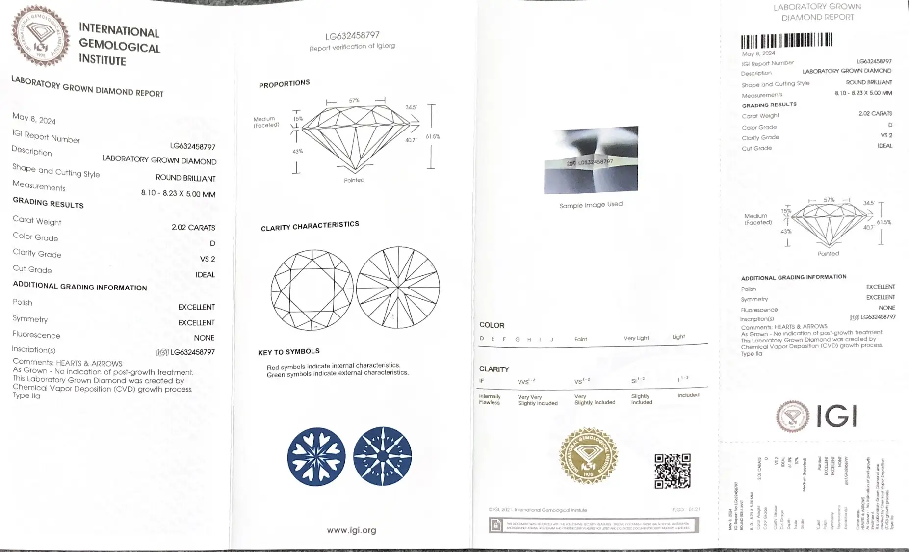 IGI Certified 8.24CT Pear Lab Diamond - Customizable & Authentic 2