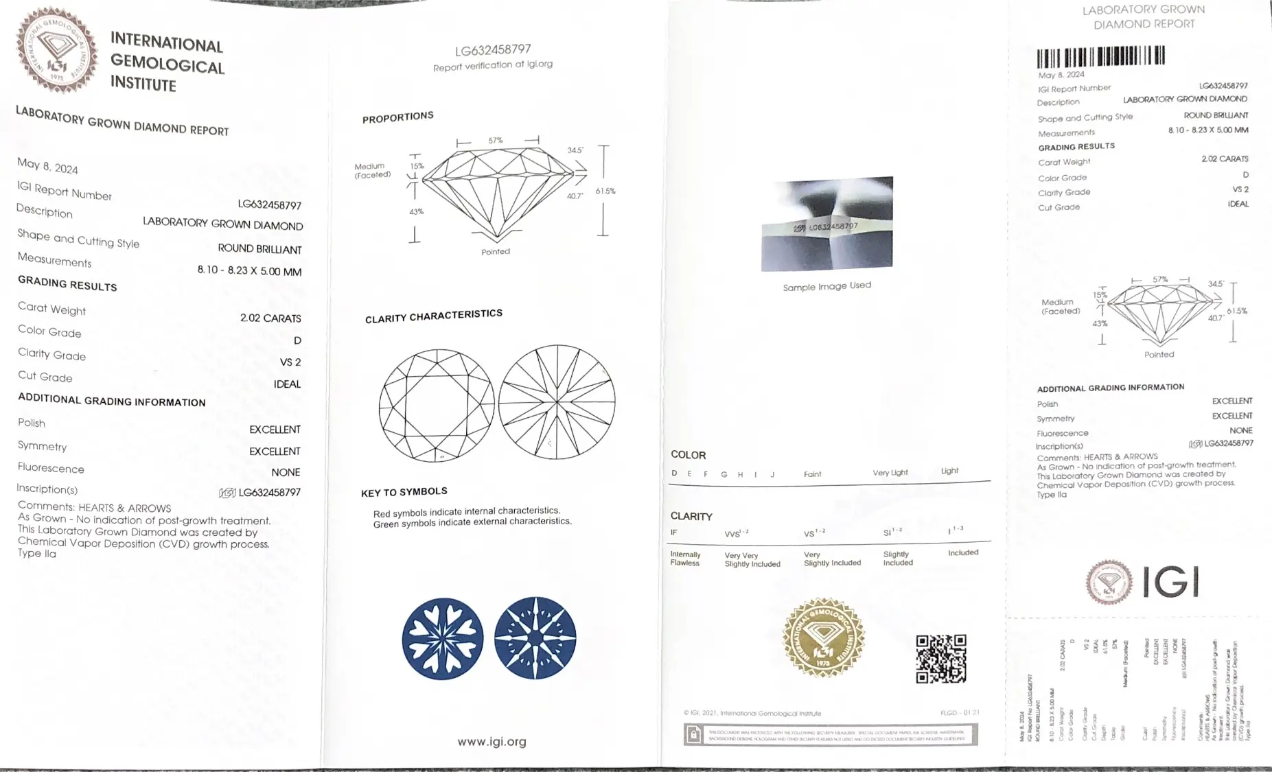 IGI Certified 8.24CT Pear Lab Diamond - Customizable & Authentic 2