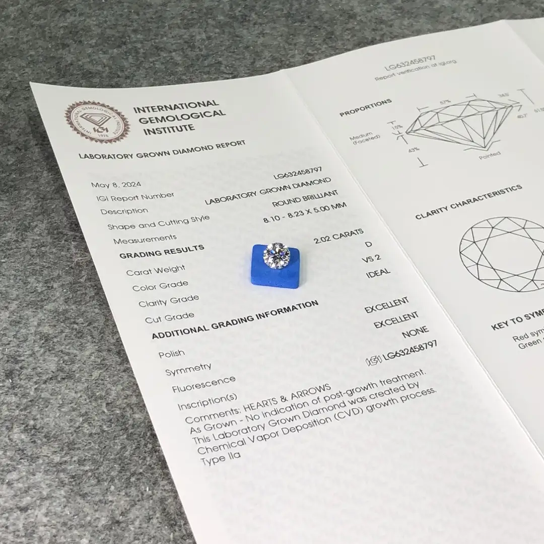 IGI Certified 8.24CT Pear Lab Diamond - Customizable & Authentic 4