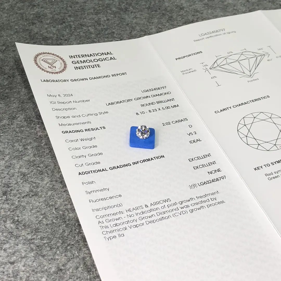 IGI Certified 8.24CT Pear Lab Diamond - Customizable & Authentic 4