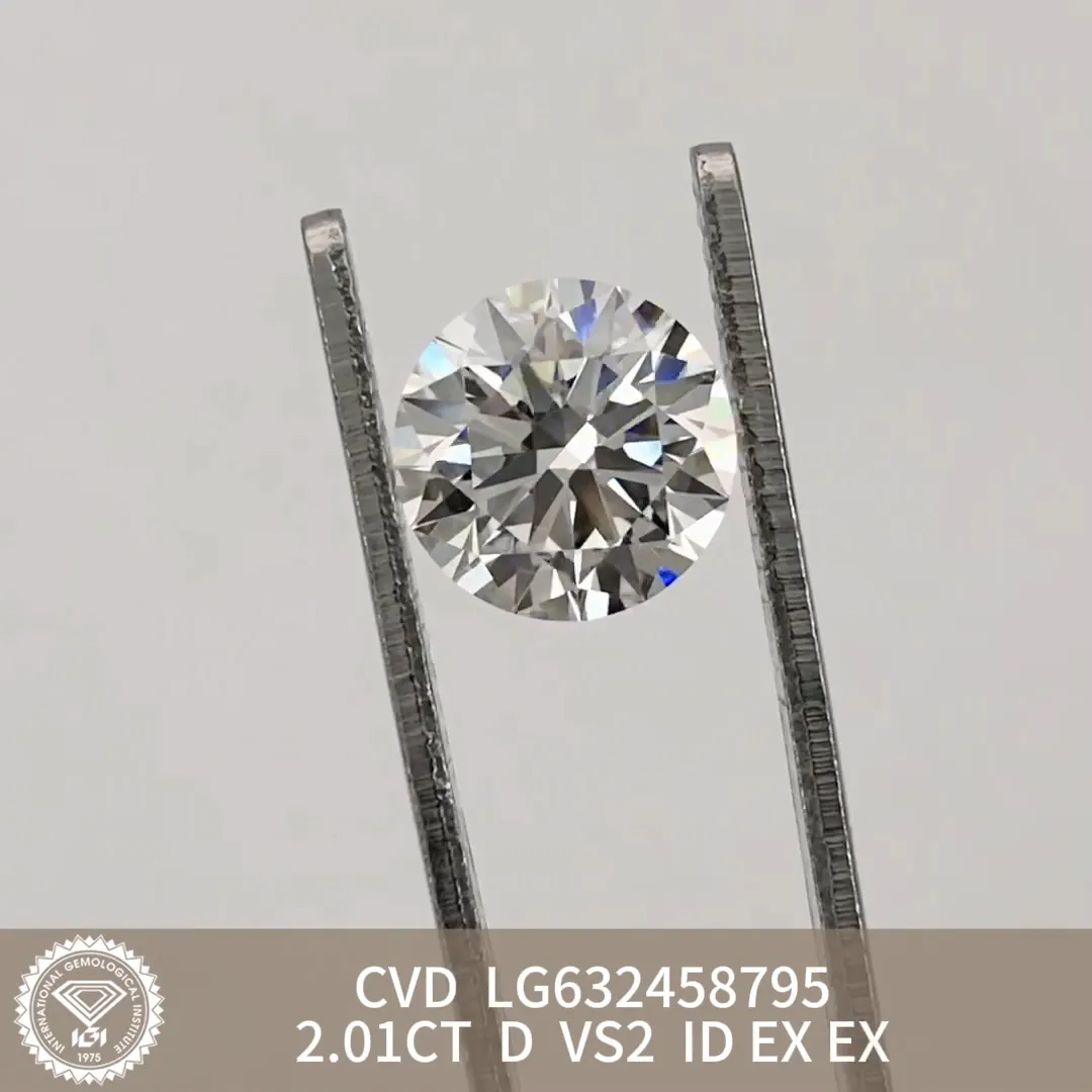 IGI Certified 3ct Round Lab Diamond 3