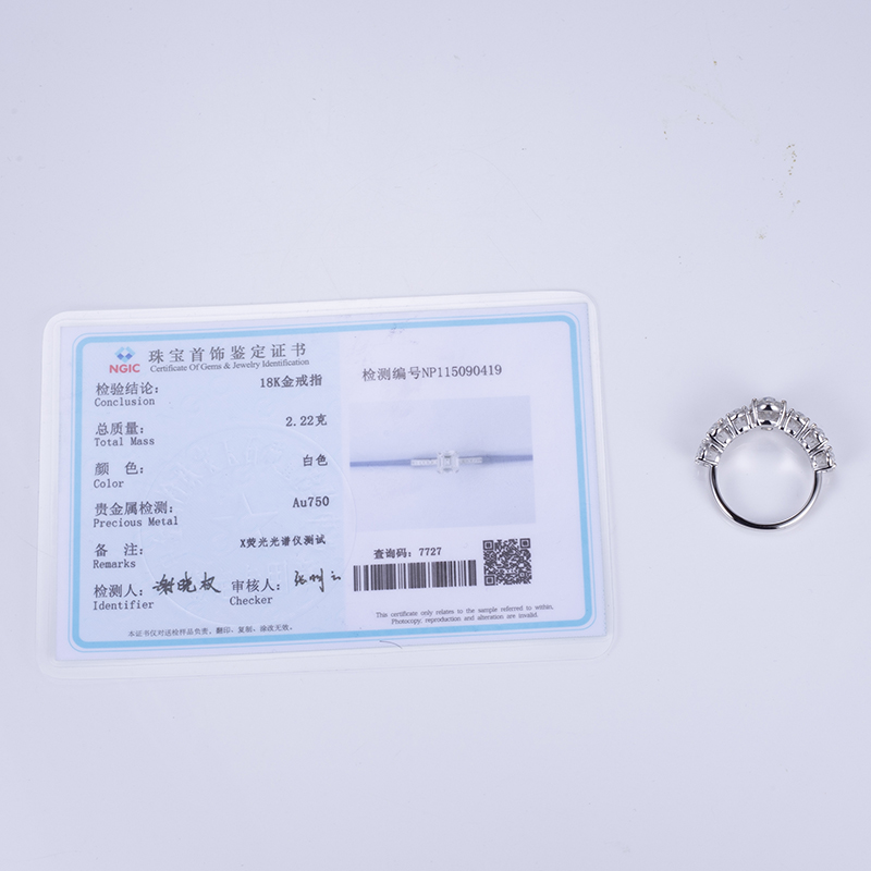 Messi Jewelry - Messi Jeweley MSR-563 14K White Gold DEF Engagement Wedding Oval Moissanite Ring Rings 13