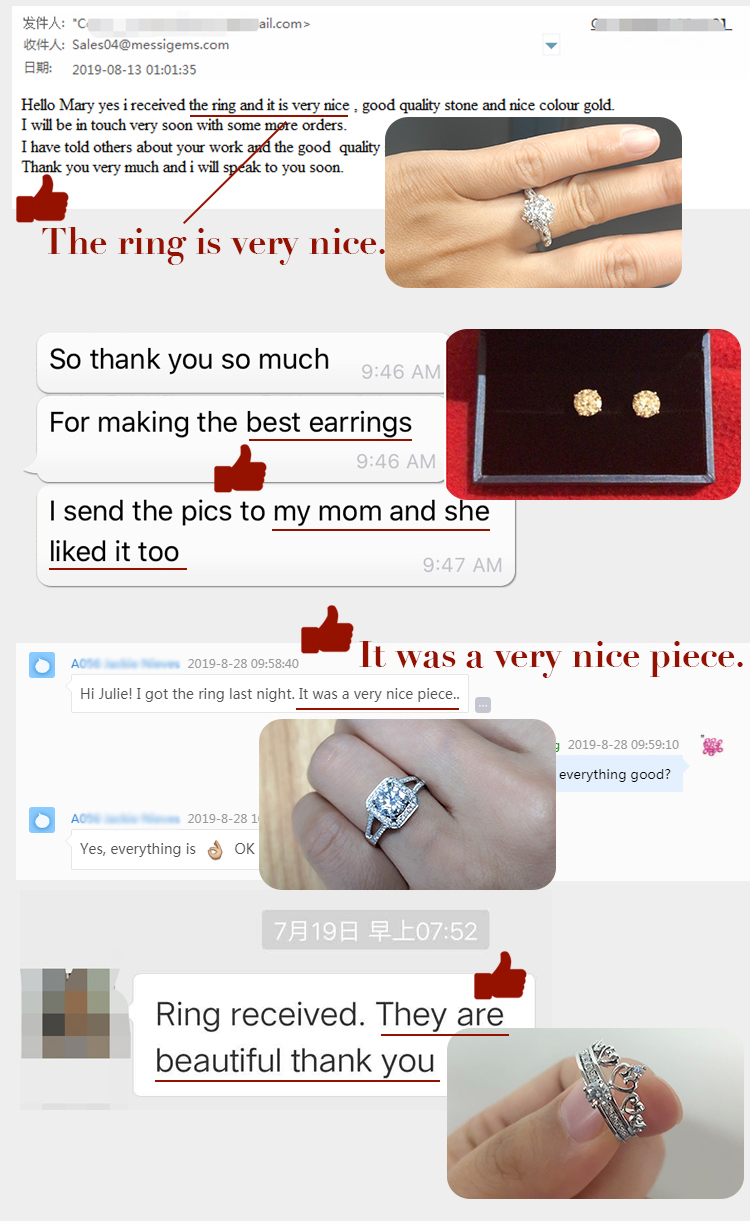 Messi Jewelry - Messi Jeweley MSR-563 14K White Gold DEF Engagement Wedding Oval Moissanite Ring Rings 33