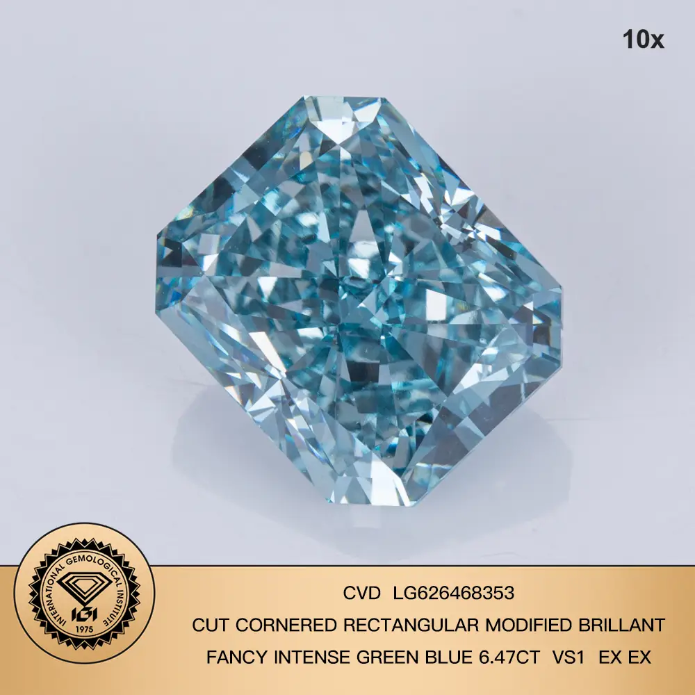 6.47CT Rectangular Lab Grown Diamond with IGI Certificate 5